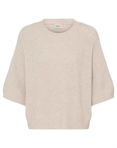 FRBITTE PU 10 Fransa - FRBitte 10 Pullover Strick - Oatmeal Melange